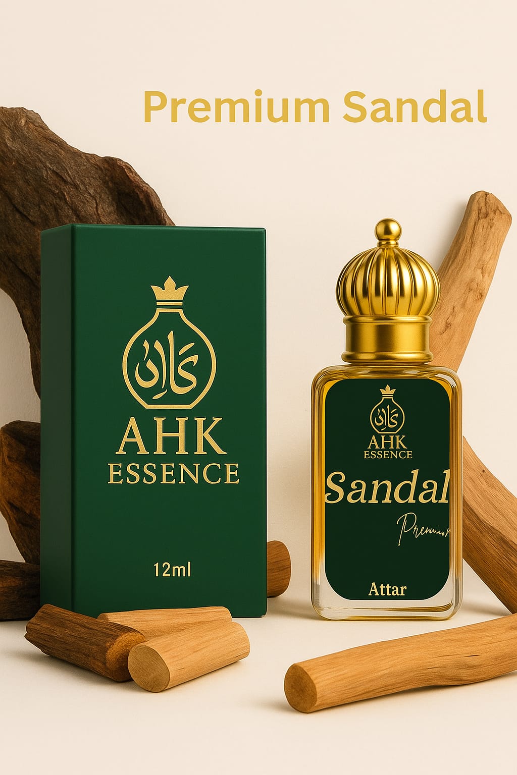 Sandal Wood  | Premium Roll On Attar | 100% Natural | By AHK Essence