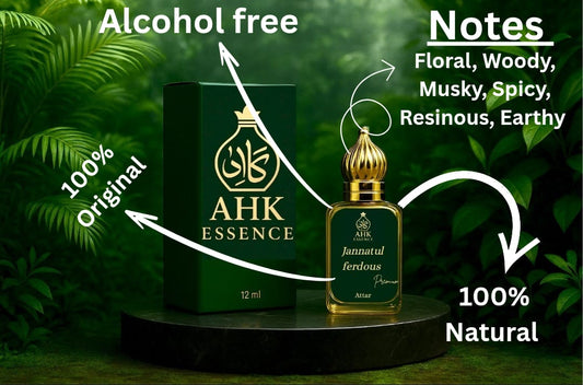 Jannatul Firdaus | Premium Roll On Attar | 100% Natural | By AHK Essence
